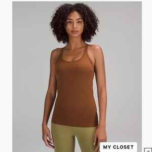 Lululemon Ebb To Street Tank Top color roasted brown